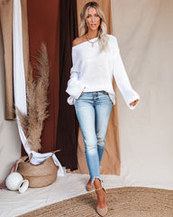 Just Enjoy Relaxed Knit Sweater - White