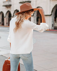 Kaplan Mock Neck Knit Sweater - Ivory