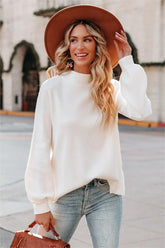 Kaplan Mock Neck Knit Sweater - Ivory
