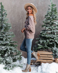 Katya Ribbed Dolman Knit Sweater - Mocha - FINAL SALE