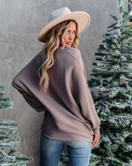 Katya Ribbed Dolman Knit Sweater - Mocha - FINAL SALE
