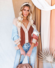 Lennox Button Front Colorblock Cardigan