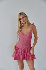Sweet Crochet Lace Mini Dress