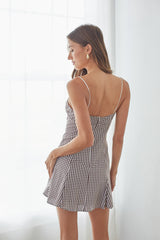 Classic Gingham Fit and Flare Mini Dress