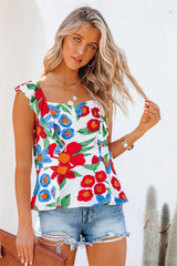 Love Grows Fonder Ruffle Peplum Tank