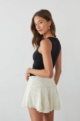 Luciana Ruffle Lace Skater Skirt