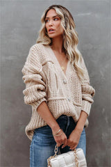 Luxley Relaxed Button Front Knit Cardigan