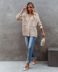 Luxley Relaxed Button Front Knit Cardigan