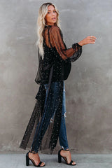 Lyrical Embellished Tulle Duster