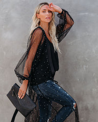 Lyrical Embellished Tulle Duster