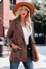 Marketplace Pocketed Houndstooth Blazer