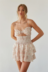 Pink Floral Slip Mini Dress