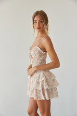 Pink Floral Slip Mini Dress