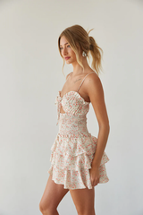 Pink Floral Slip Mini Dress