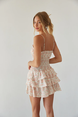 Pink Floral Slip Mini Dress