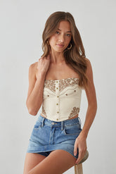 Vintage Floral Embroidered Top