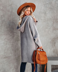 Myres Pocketed Hooded Knit Cardigan - Mocha