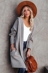 Myres Pocketed Hooded Knit Cardigan - Mocha