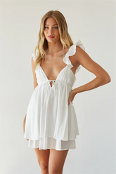 White Babydoll Mini Dress