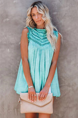 Phara Sleeveless Crochet Lace Top - Dusty Teal - FINAL SALE