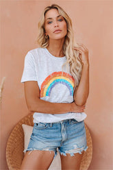 Pot Of Gold Heathered Rainbow Tee