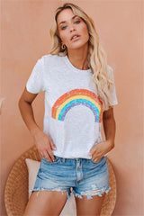 Pot Of Gold Heathered Rainbow Tee