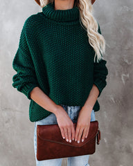Quay Turtleneck Knit Sweater - Hunter Green - FINAL SALE