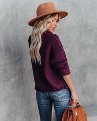 Quay Turtleneck Knit Sweater - Plum - FINAL SALE
