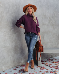 Quay Turtleneck Knit Sweater - Plum - FINAL SALE