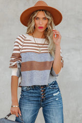Raphael Striped Crop Knit Sweater