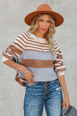 Raphael Striped Crop Knit Sweater