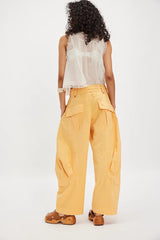 Yellow Casual Cargo Pants