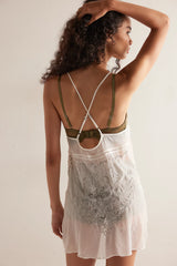 White Semi-Sheer Mini Dress