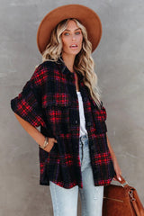 Septembers End Pocketed Plaid Shacket