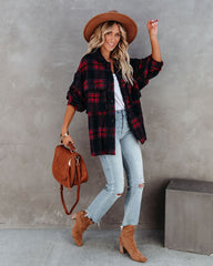 Septembers End Pocketed Plaid Shacket