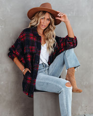 Septembers End Pocketed Plaid Shacket