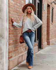 Snow Joke Knit Sweater - Heather Grey - FINAL SALE