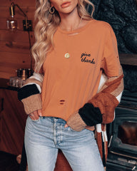 To Give Thanks Distressed Cotton Tee