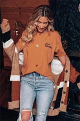 To Give Thanks Distressed Cotton Tee - FINAL SALE