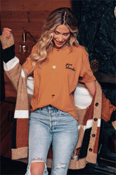 To Give Thanks Distressed Cotton Tee