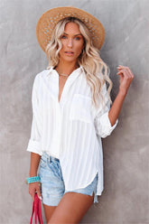 Union Textured Button Down Top