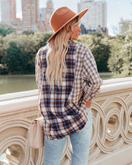 Veryl Cotton Frayed Plaid Button Down Top - FINAL SALE