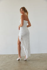 Vivienne Lace Ruffle Maxi Dress