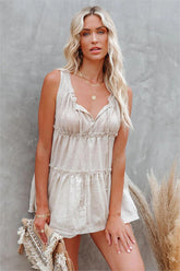 Wayla Tiered Babydoll Tank - Straw