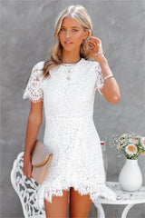 What Love Is Lace Ruffle Dress