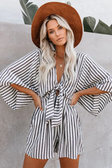 Wind In My Sails Cotton Pocketed Tie Romper