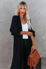 Your Own World Knit Duster Cardigan - Black