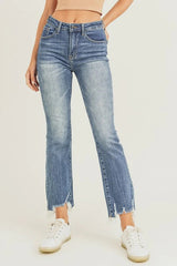 Blue Raw Edge Denim Jeans