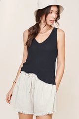 White Casual Withdraw Waist Shorts