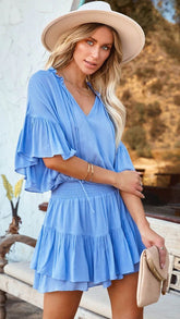Royal Blue Casual Mini Dress